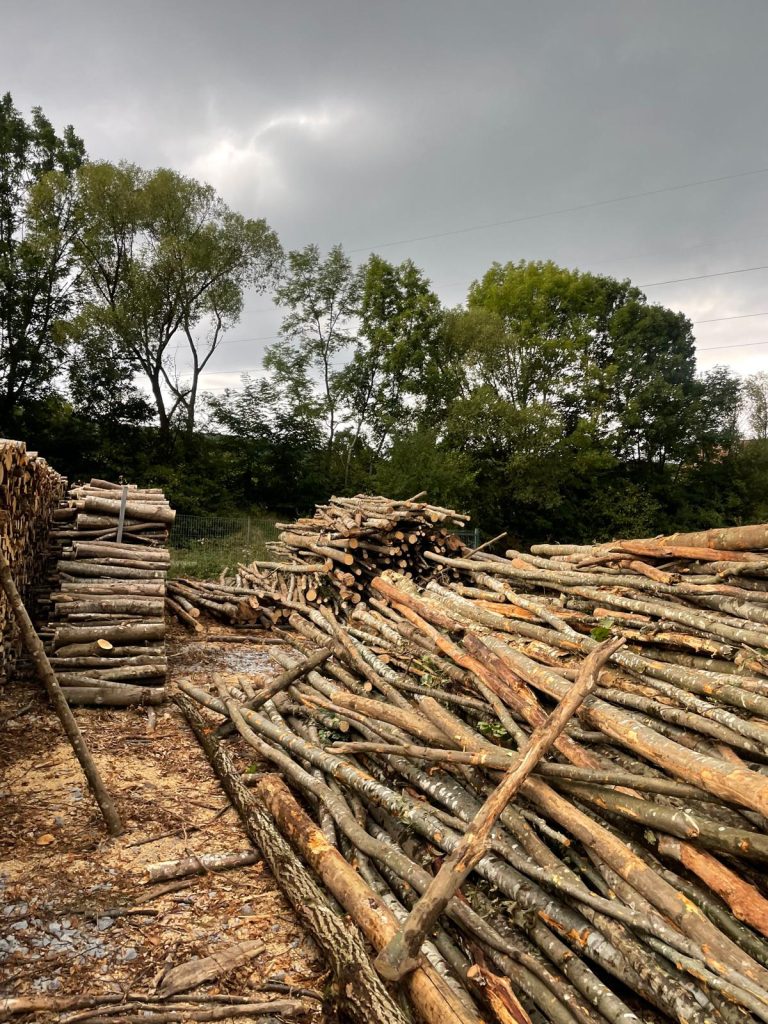 Lemn de foc pe rampa